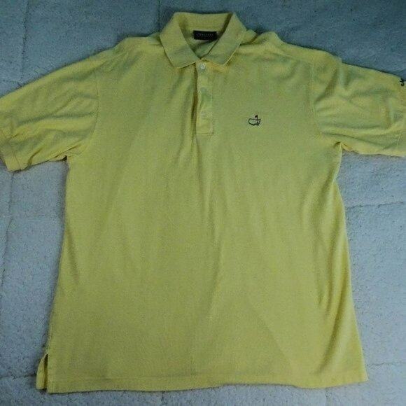 Masters Collection Yellow Polo Shirt Large - Picture 1 of 7
